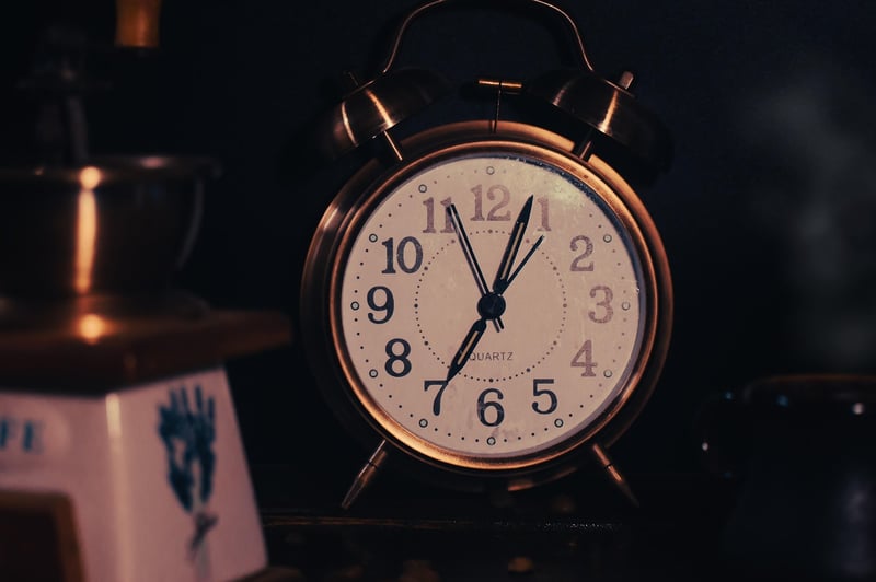 Abstract clock representing time travel